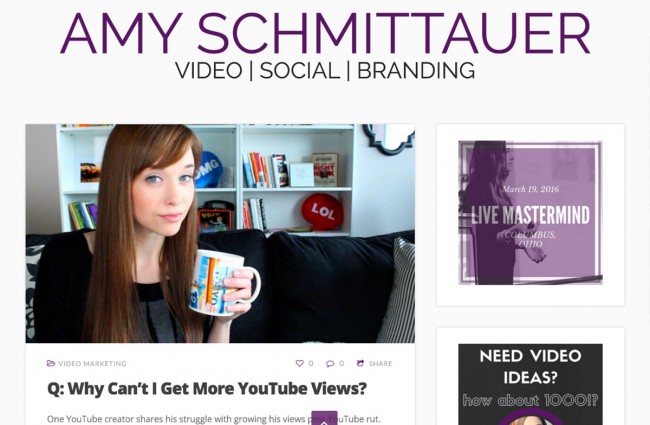 Amy Social Personal Branding Example