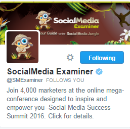 Social Media Examiner Excellent Twitter Background Image