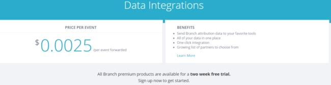 Branchio Data Integrations Pricing