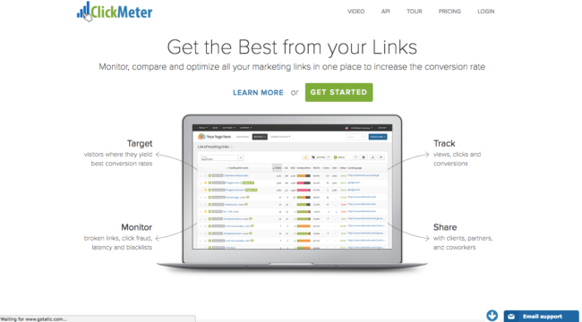 ClickMeter Homepage